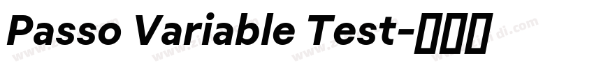Passo Variable Test字体转换 Passo Variable Test字体转换